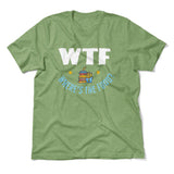 WTF - Where's The Food Men/Unisex T-Shirt in Heather Green color