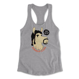 Kendrick Llama Womens Racerback Tank in Heather Grey color