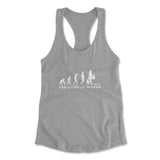 Female Evolution Womens Racerback Tank in Heather Grey color