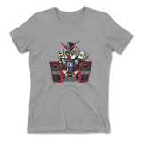 Sleepy Robot Womens T-Shirt in Heather Grey color