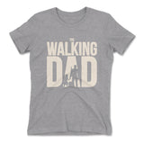 The Walking Dad Womens T-Shirt in Heather Grey color
