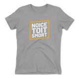Noice Toit Smort Womens T-Shirt in Heather Grey color