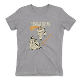 The Pandalorian Womens T-Shirt in Heather Grey color