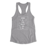 Scientific Verbal Expression Womens Racerback Tank in Heather Grey color