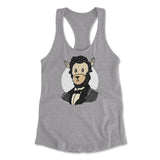 Lincoln Llama Womens Racerback Tank in Heather Grey color