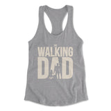 The Walking Dad Womens Racerback Tank in Heather Grey color