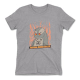 Natural Born Chiller Womens T-Shirt in Heather Grey color