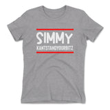 Simmy Kantstandyourbitz Womens T-Shirt in Heather Grey color