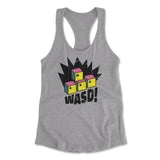 WASD Keyboard For Gamers Womens Racerback Tank in Heather Grey color