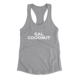 Gal Godonut Womens Racerback Tank in Heather Grey color