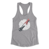 Creation Of Adam - Motorcycle Womens Racerback Tank in Heather Grey color