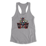 Sleepy Robot Womens Racerback Tank in Heather Grey color