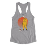 Kill Bill Mrs.santa Womens Racerback Tank in Heather Grey color
