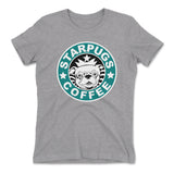 Starpugs Coffee Womens T-Shirt in Heather Grey color