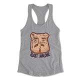 Toast Malone Womens Racerback Tank in Heather Grey color