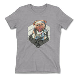 Lifeline Pug Apex Gamer Womens T-Shirt in Heather Grey color