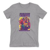 Invasion Of The Robots Womens T-Shirt in Heather Grey color