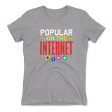 Popular On The Internet Womens T-Shirt in Heather Grey color