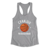Cranjus Mcbasketball Womens Racerback Tank in Heather Grey color