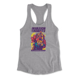 Invasion Of The Robots Womens Racerback Tank in Heather Grey color