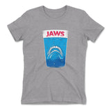 Jaws Teeth Womens T-Shirt in Heather Grey color