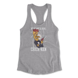 Chicken Spy Womens Racerback Tank in Heather Grey color