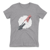 Creation Of Adam - Motorcycle Womens T-Shirt in Heather Grey color