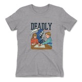 Deadly Games Womens T-Shirt in Heather Grey color