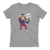 Dancing Monkey Jackson Womens T-Shirt in Heather Grey color
