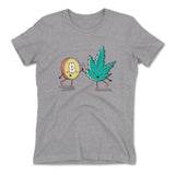 420 Bitcoin Womens T-Shirt in Heather Grey color