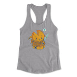 Baby Gouda Womens Racerback Tank in Heather Grey color