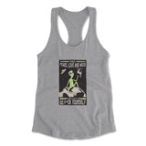 I Mostly Want Peace, Love And Weed Womens Racerback Tank in Heather Grey color