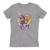 Pizza Kong Womens T-Shirt in Heather Grey color