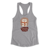 Hedge Hog Potter Womens Racerback Tank in Heather Grey color