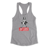 Change Luck Monopoly Parody Womens Racerback Tank in Heather Grey color