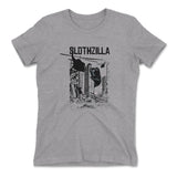 Slothzilla Womens T-Shirt in Heather Grey color
