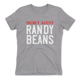 Secret Agent Randy Beans Womens T-Shirt in Heather Grey color
