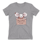 Willing To Undergo Scientific Research For Food Womens T-Shirt in Heather Grey color