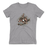 Steam Punk Fish Womens T-Shirt in Heather Grey color
