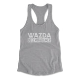 Wazda Deelwifkramer Womens Racerback Tank in Heather Grey color