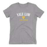 Yale Law, Just Kidding Womens T-Shirt in Heather Grey color