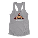 Cross Training Womens Racerback Tank in Heather Grey color
