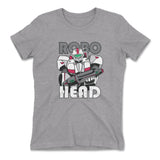 Robo Head Womens T-Shirt in Heather Grey color