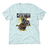 The Catalorian Men/Unisex T-Shirt in Heather Ice Blue color