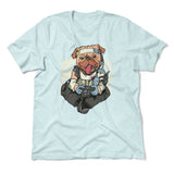 Lifeline Pug Apex Gamer Men/Unisex T-Shirt in Heather Ice Blue color