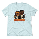 Pug Fiction Men/Unisex T-Shirt in Heather Ice Blue color