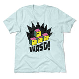 WASD Keyboard For Gamers Men/Unisex T-Shirt in Heather Ice Blue color