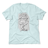 Debt Atlas Men/Unisex T-Shirt in Heather Ice Blue color