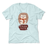 Hedge Hog Potter Men/Unisex T-Shirt in Heather Ice Blue color