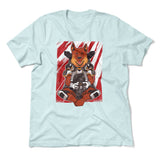 German Shepard Gamer Dog Men/Unisex T-Shirt in Heather Ice Blue color
